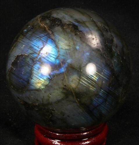 Flashy Labradorite Sphere - Great Color Play #37101
